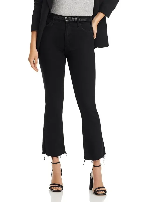 Mother The Lil' Hustler Petites Ankle High Rise Cropped Bootcut Jeans in Not Guilty