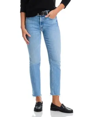 Mother Petites Lil Mid Rise Dazzler Ankle Jeans in Blessing In Disguise