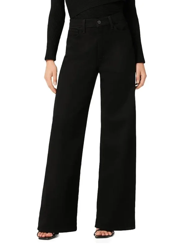 Joe's Jeans Petites The Mia High Rise Wide Leg Jeans in Black