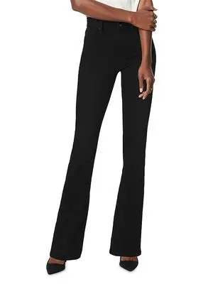 Joe's Jeans The Provocateur Petite Mid Rise Bootcut Stretch Jeans in Black