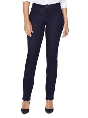 Nydj Petite Marilyn High Rise Straight Jeans in Rinse