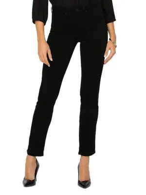 Nydj Petites Sheri Slim Leg Jeans in Black