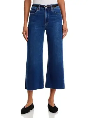 Paige Petites Anessa High Rise Wide Leg Jeans in Venetian Breeze