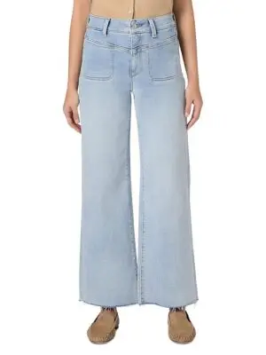 Paige Petite Anessa High Rise Wide Jeans in La Belle