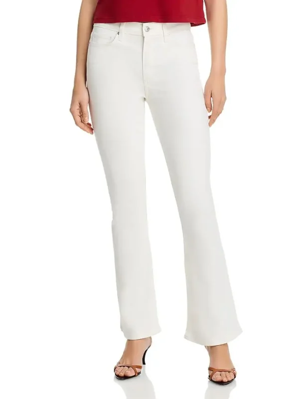 Paige Laurel Canyon High Rise Petite Boot Jeans in Tonal Ecru