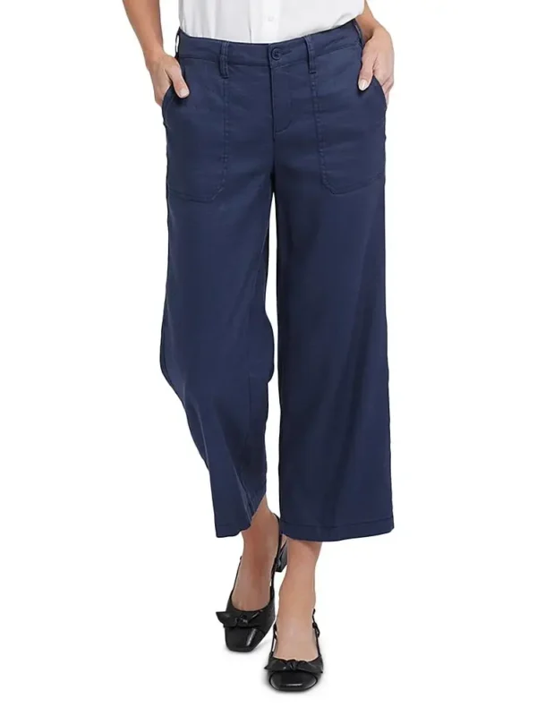 Nydj Petite Wide Leg Cargo Capri Pants
