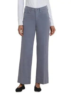 Nydj Petites Teresa Wide Leg Ankle Jeans in Shadow Blue