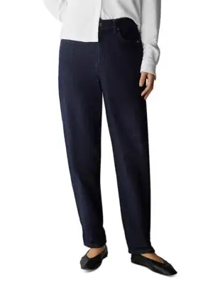 Eileen Fisher Petites Stretch Denim Ankle Lantern Pants
