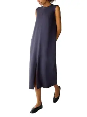 Eileen Fisher Petites Crewneck Jersey Dress