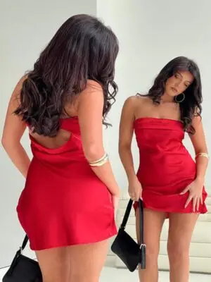 Phillipa Mini Dress Red Petite