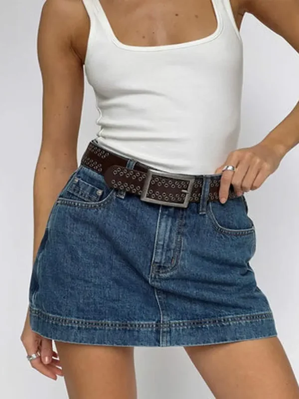 Gazelle Denim Skort Mid Wash Petite