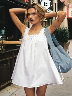 Swing Mini Dress White Petite