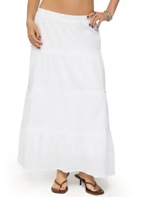 Edikted Petite Charlotte Tiered Maxi Skirt