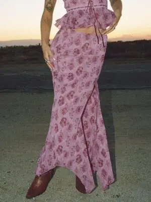 Nikolise Maxi Skirt Purple Petite