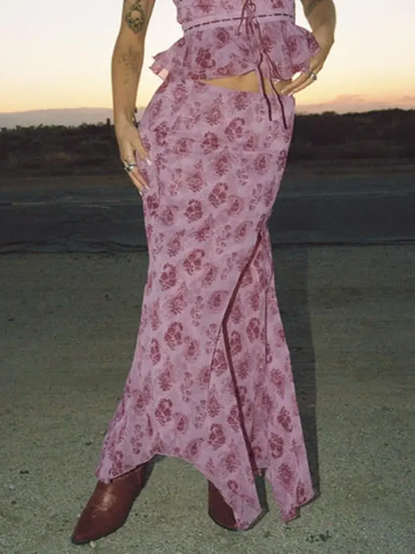 Nikolise Maxi Skirt Purple Petite
