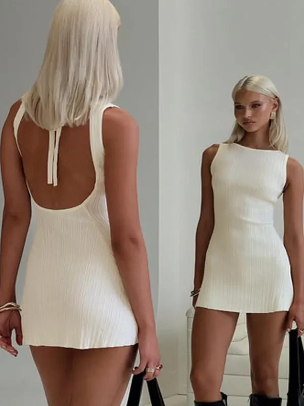 Mayok Mini Dress Cream Petite