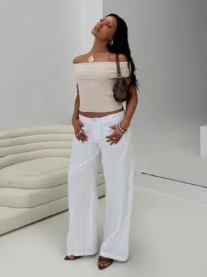 Vendi Low Rise Pant White Petite