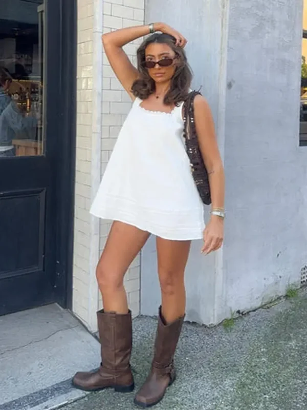 Alanah Mini Dress White Petite