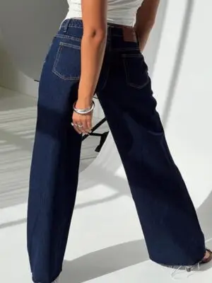 Darla Low Rise Straight Leg Jean Dark Blue Wash Petite