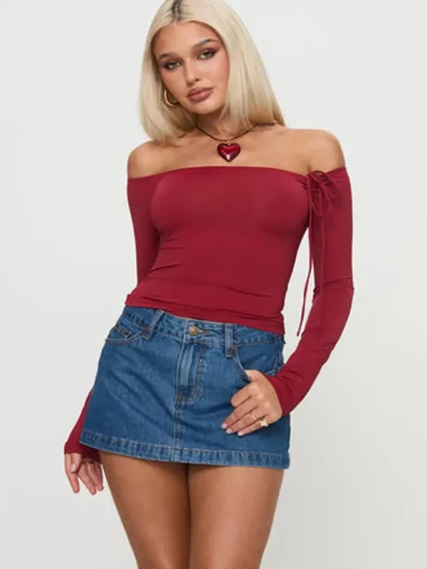 Nicolina Low Rise Denim Mini Skirt Light Wash Petite
