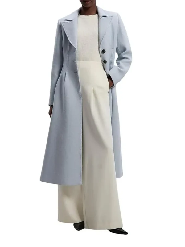Karen Millen Petite Wool Corset Detail Maxi Coat