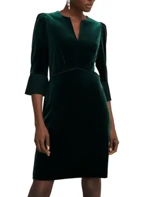 Hobbs London Petites Violet Velvet Dress