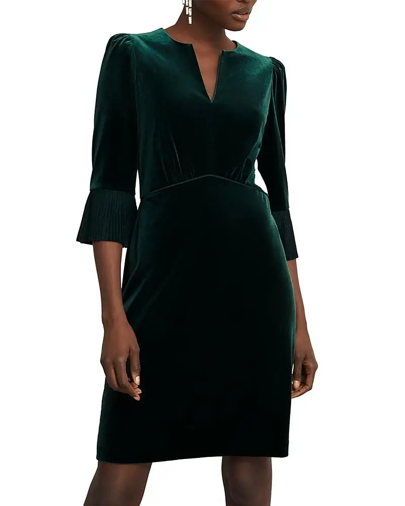 Hobbs London Petites Violet Velvet Dress
