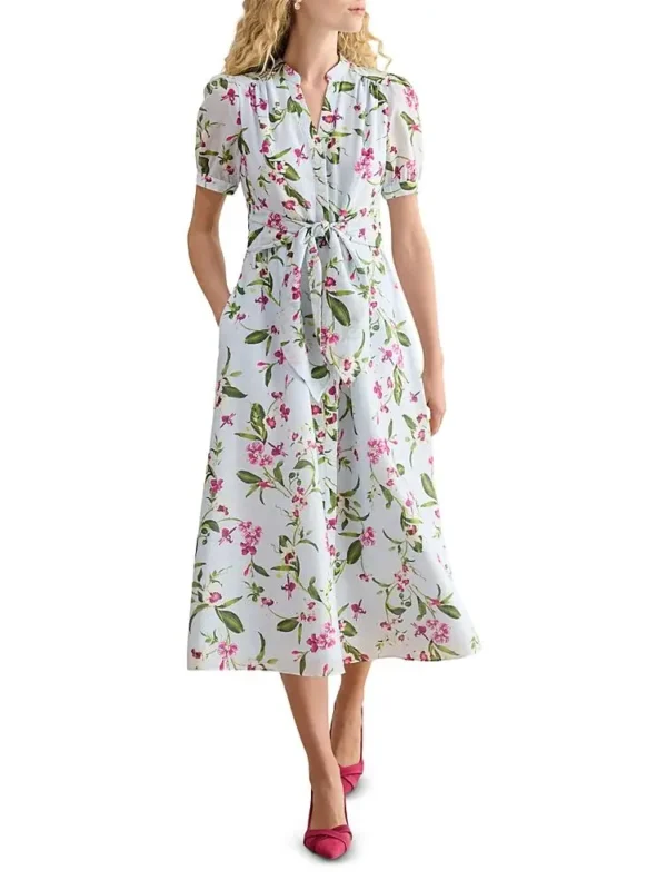 Hobbs London Petite Clarissa Belted Dress