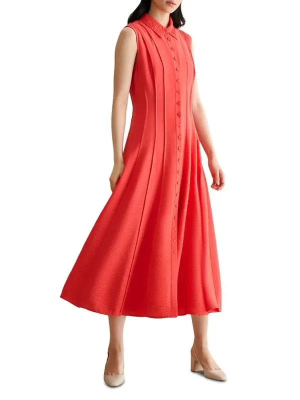 Hobbs London Petite Burghley Pleated Dress