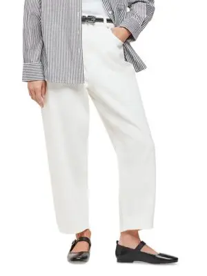 Whistles Petites Authentic Barrel Leg Jeans in White