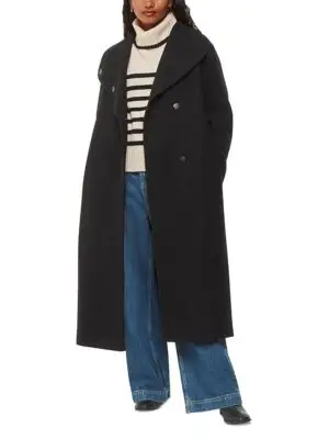 Whistles Petite Morgan Funnel Neck Wool Coat