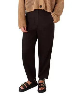 Whistles Petites Authentic Barrel Leg Jeans in Black