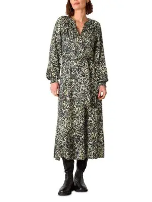 Whistles Petite Marlow Leopard Swirl Dress