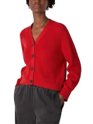 Whistles Petites V Neck Cardigan