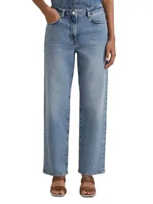 Reiss Petites Selin Straight Jeans in Light Blue
