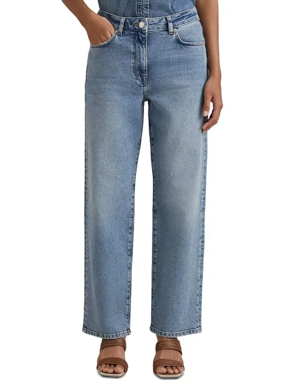 Reiss Petites Selin Straight Jeans in Light Blue