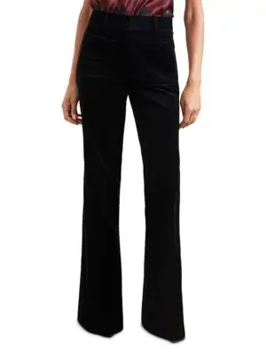 Reiss Petite Myrtle Velvet Flare Trousers