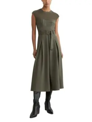 Reiss Petite Ava Belted Midi Dress