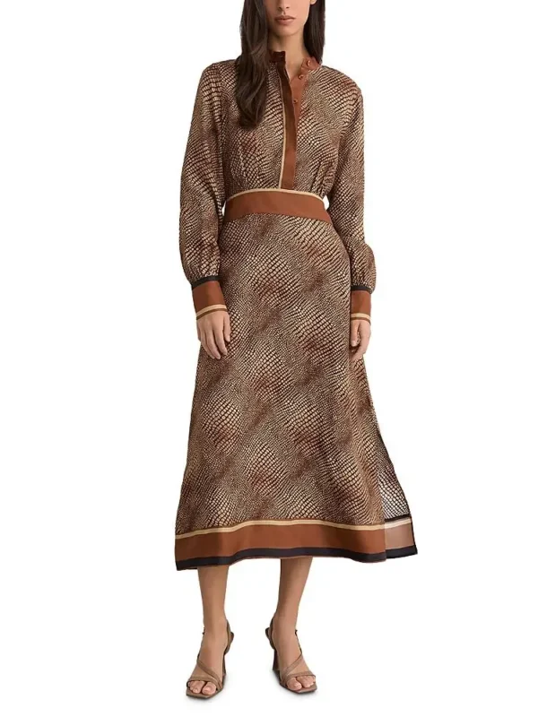 Reiss Petites Leia Animal Print Dress