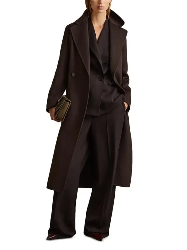 Reiss Petites Lucia Long Double Breasted Coat