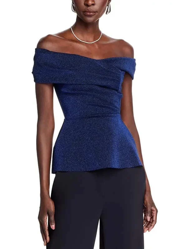 Chiara Boni La Petite Robe Mique Shimmer Off The Shoulder Top