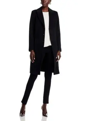 Chiara Boni La Petite Robe Belted Wool Blend Coat