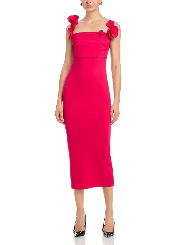 Chiara Boni La Petite Robe Dunca Floral Strap Midi Dress