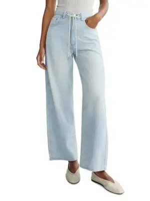 DL1961 Petite Taylor High Rise Barrel Jeans in Poolside Aura