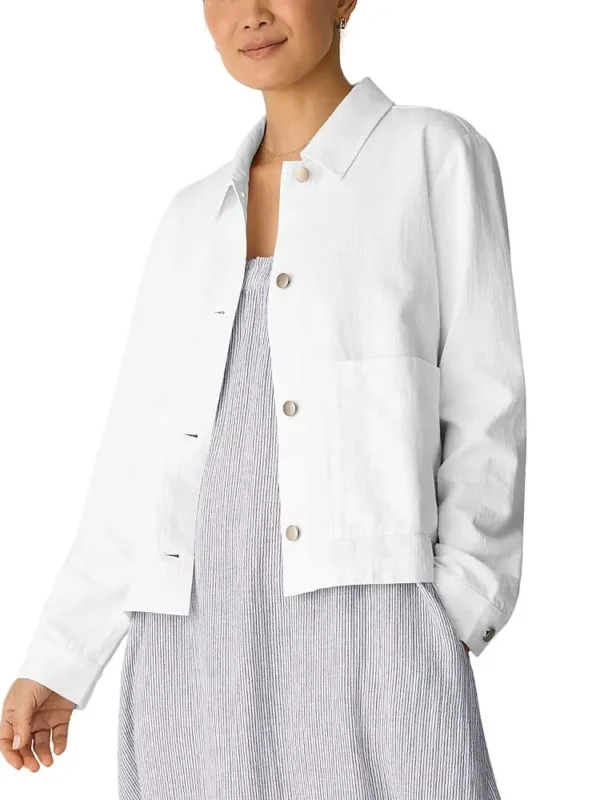 Eileen Fisher Petites Collared Jacket