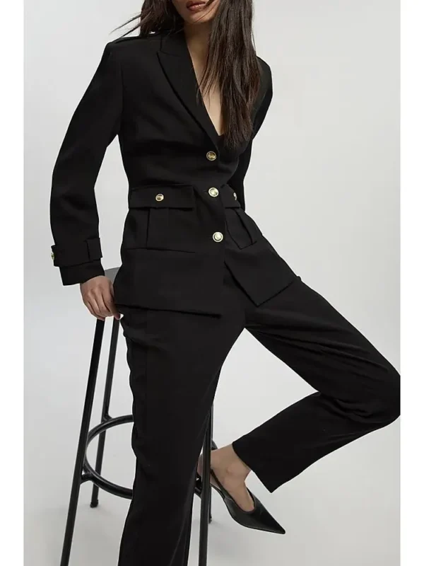 Karen Millen Petite Military Single Breasted Blazer