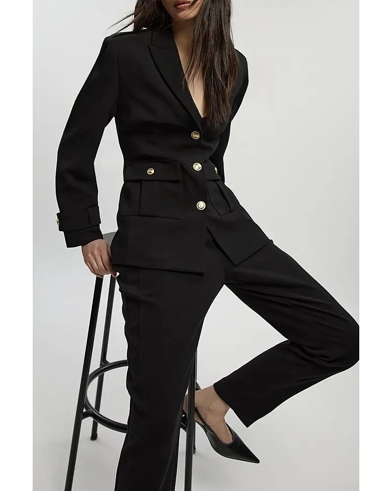 Karen Millen Petite Military Single Breasted Blazer