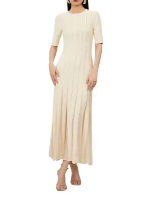 Karen Millen Petite Knit Full Skirt Midi Dress