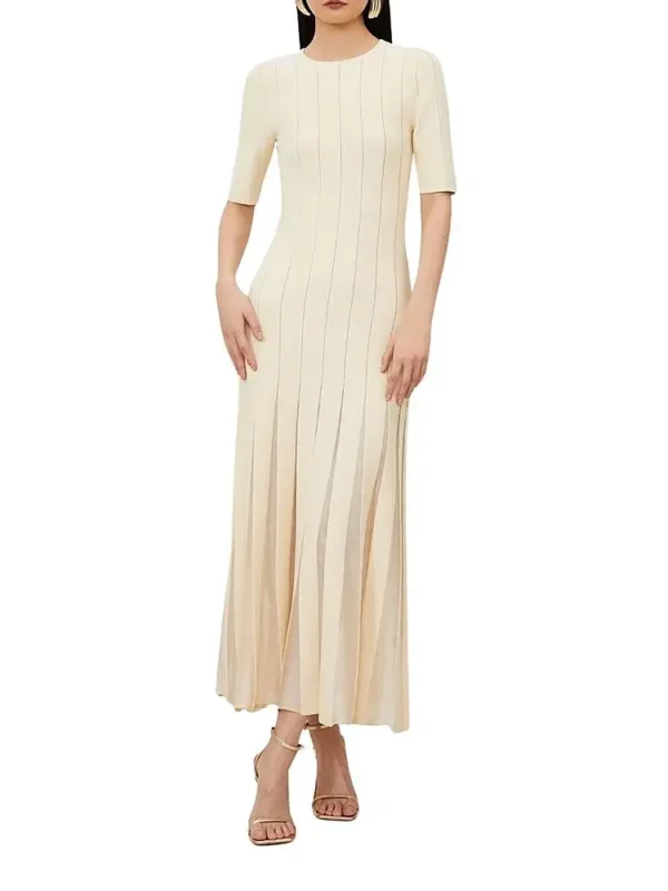Karen Millen Petite Knit Full Skirt Midi Dress
