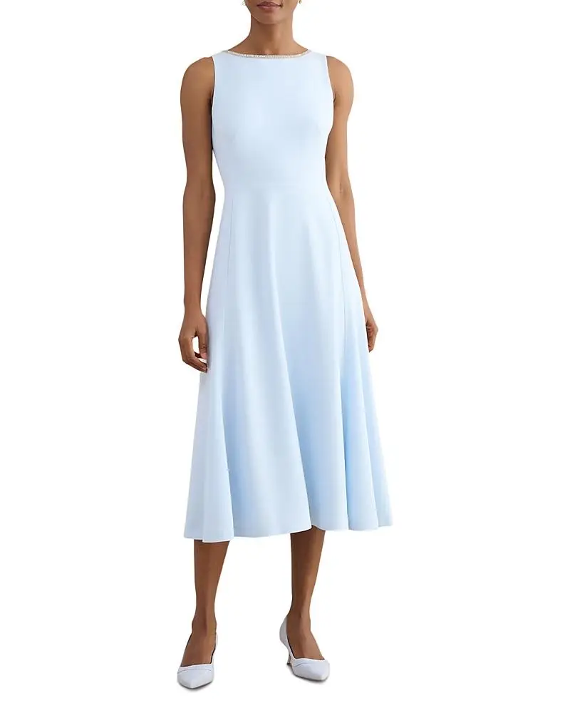 Hobbs London Petites Beatrix Embellished Midi Dress